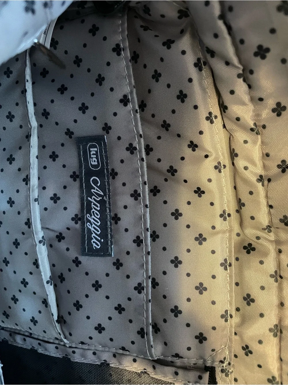 lug Striped Quilted Tote in Black and Gray